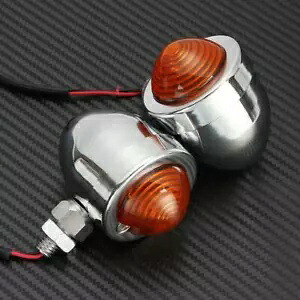 オートバイクローム弾丸ウインカーチョッパーボバークルーザーカスタムバイク米国 Motorcycle Chrome Bullet Turn Signals For Chopper Bobber Cruiser Custom Bike US 【並行輸入品】 35,035円