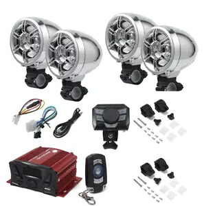 オートバイ Bluetooth 4 スピーカーステレオオーディオシステム ATV UTV Can-Am ポラリス用 Motorcycle bluetooth 4 Speakers Stereo Audio System For ATV UTV Can-Am Polaris 【並行輸入品】