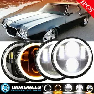 4個 5.75インチ 5-3/4インチ LED Hi/Lo ヘッドライト フォード ランチェロ グラン トリノ 1965-1976用 4pcs 5.75\