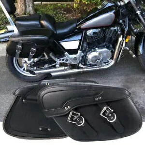 ハーレーファットボーイヘリテージソフテイルクラシック用オートバイサイドサドルバッグ Motorcycle Side Saddle Bags For Harley Fatboy Heritage Softail Classic 【並行輸入品】