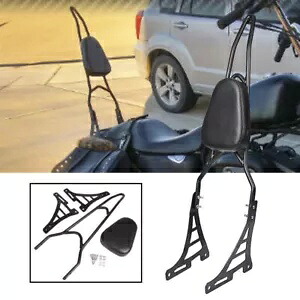 オートバイブラックリアバックレストシーシーバークッションパッド付きハーレー XL 883 1200 Motorcycle Black Rear Backrest Sissy Bar With Cushion Pad For Harley XL 883 1200 【並行輸入品】