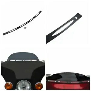バットウィング フレーム フェアリング フロントガラス トリム 1996-2013 ハーレー ツーリングモデル ブラック Batwing Flame Fairing Windshield Trim For 1996-2013 Harley Touring Model Black 【並行輸入品】