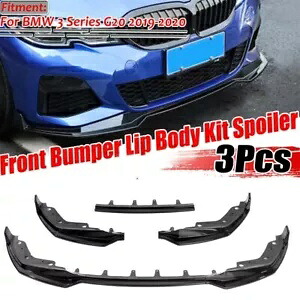 カーボンスタイルフロントバンパーリップスポイラー BMW 3 シリーズ G20 G28 2019-2021 M スポーツ Carbon Style Front Bumper Lip Spoiler For BMW 3 Series G20 G28 2019-2021 M Sport 【並行輸入品】