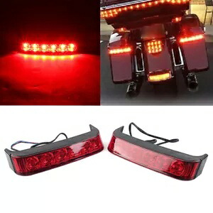 ハーレー 2009-13 LED サドルバッグラン/ブレーキ/ターンランプライトブラックハウジングレッドレン For Harley 2009-13 LED Saddlebag Run/Brake/Turn Lamp Light Black Housing Red Len 【並行輸入品】