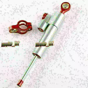 ステアリングダンパースタビライザーオートバイ調整可能なシルバースタビライザーロッドユニバーサル Steering Damper Stabilizer Motorcycle Adjustable Silver Stabilizer Rod Universal 【並行輸入品】
