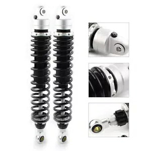 420mm 16.5インチ オートバイ ATV エアショックアブソーバー ダンパー ホンダ ヤマハ スズキ 2PC に適合 420mm 16.5\