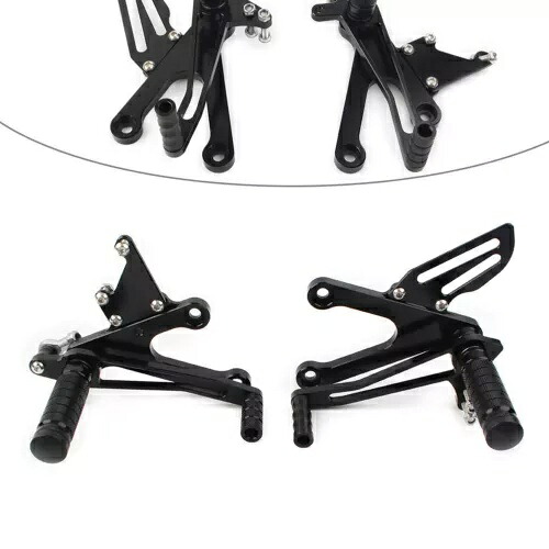 調整可能なリアセット リアセット フットペグ フットレスト ブラック ホンダ NSR250 オートバイに適合 Adjustable Rearset Rear Set Footpegs Footrest Black fit Honda NSR250 Motorcycle 【並行輸入品】