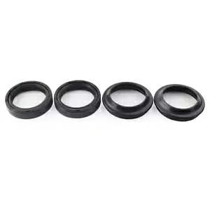 フロントダンパーショックアブソーバーフォーク45X57-11MMブラックオイルシールダストシール4個 Front Damper Shock Absorber Fork 45X57-11MM Black Oil Seals Dust Seals 4pcs 【並行輸入品】