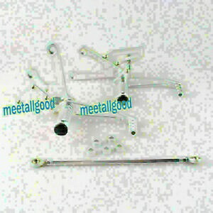 ホンダ NSR250 調整可能なリアセットリアセットフットペグフットレストキットシルバーモーター For Honda NSR250 Adjustable Rearset Rear Set Footpegs Footrest Kit Silver motor 【並行輸入品】