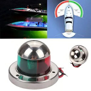 12V ボートナビゲーションライトマリンヨットグリーン&レッド信号LEDライトDC防水 12V Boat Navigation Light Marine Yacht Green&Red Signal LED Light DC Waterproof 【並行輸入品】