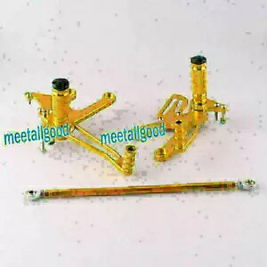 ホンダ NSR250 調整可能なリアセットリアセットフットペグフットレストゴールドオートバイ用 for Honda NSR250 Adjustable Rearset Rear Set Footpegs Footrest Gold Motorcycle 【並行輸入品】