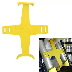 1xフロントフォークガードサスペンションサポートブレースフィットダートバイクユニバーサルモーターイエロー 1xFront Fork Guard Suspension Support Brace Fit Dirt Bike Universal Motor Yellow 【並行輸入品】