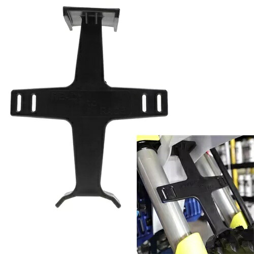 1x フロントフォークガードサスペンションサポートブレースフィットダートバイクモーターユニバーサルブラック 1x Front Fork Guard Suspension Support Brace Fit Dirt Bike Motor Universal Black 【並行輸入品】