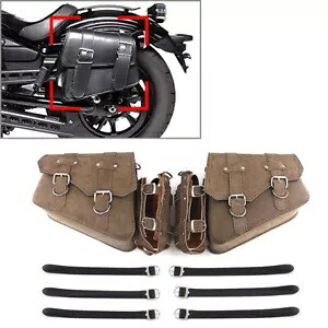 ハーレーダビッドソンスポーツスター 2x サイドサドルバッグツールバッグ左右オートバイに適合 Fit Harley Davidson Sportster 2x Side Saddle Bags Tool Bag Left Right Motorcycle 【並行輸入品】