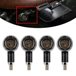 弾丸 LED ブレーキランニングターンシグナルテールライトハーレーカフェレーサーモーター用 4 個 Bullet LED Brake Running Turn Signal Tail Light For Harley Cafe Racer Motor 4pcs 【並行輸入品】