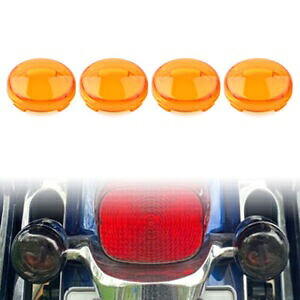 ターンシグナルレンズライトカバーガードイエローフィットハーレーツーリングソフテイルダイナ 4 個 Turn Signal Lens Light Cover Guard Yellow Fit Harley Touring Softail Dyna 4pcs 【並行輸入品】