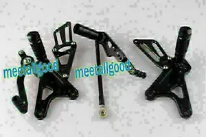 ヤマハ YZF R1 2009-2013 CNC リアセットリアセットフットレストフットレストペグブラック for Yamaha YZF R1 2009-2013 CNC Rear Sets Rearsets Footrest Foot Rest Pegs Black 【並行輸入品】
