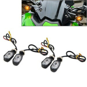 ミニ LED ターンシグナルウインカーアンバーライトインジケータランプ電球オートバイ 4 個 Mini LED Turn Signal Blinker Amber Light Indicator Lamps Bulbs Motorcycle 4Pcs 【並行輸入品】