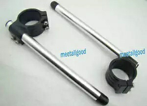 CNC 隆起クリップオンハンドルバー 53mm Ducati 848 1098 1198 シルバー 2 個 CNC Raised Clip On Handlebars 53mm for Ducati 848 1098 1198 Silver 2pcs 【並行輸入品】