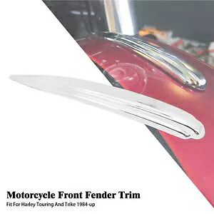 クロームフロントフェンダートリムハーレーツーリングエレクトラロードストリートグライド88-23に適合 Chrome Front Fender Trim Fit For Harley Touring Electra Road Street Glide 88-23 【並行輸入品】