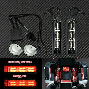 ブラックサドルバッグインサートアクセントターンシグナルブレーキランニングライト FLHT FLHR 用 Black Saddlebag Insert Accent Turn Signal Brake Running Light Fit For FLHT FLHR 【並行輸入品】