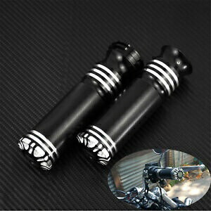 1 インチ CNC バースト ブラック ハンドルバー ハンド グリップ ハーレー ツーリング ソフテイル ダイナに適合 1'' CNC Burst Black Handlebar Hand Grips Fit For Harley Touring Softail Dyna 【並行輸入品】