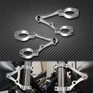 39-41mm クロームオートバイヘッドライトランプブラケットマウントクランプフォークチューブホルダー 39-41mm Chrome Motorcycle Headlight Lamp Bracket Mount Clamp Fork Tube Holder 【並行輸入品】
