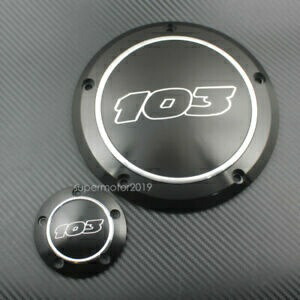 ブラック 103 ダービーカバー タイミングタイマーカバー ハーレーダイナ ソフテイル ツーリング用 Black 103 Derby Cover Timing Timer Cover Fit For Harley Dyna Softail Touring 【並行輸入品】