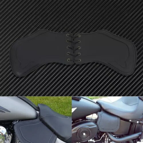オートバイブラックヒートサドルシールドディフレクターフィットダイナソフテイルスポーツスター Motorcycle Black Heat Saddle Shield Deflectors Fit For Dyna Softail Sportster 【並行輸入品】