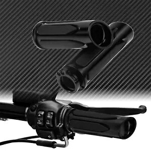 1 ペアオールブラック CNC ソフトタッチコンフォートハンドグリップスポーツスター XL ソフテイルに適合 1Pair All Black CNC Soft Touch Comfort Hand Grips Fit For Sportster XL Softail 【並行輸入品】