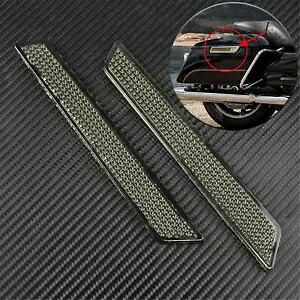 2X スモークサドルバッグガードラッチカバーリフレクターハーレーツーリング 2014 以降に適合 2X Smoke Saddlebag Guard Latch Cover Reflectors Fit For Harley Touring 2014-up 【並行輸入品】