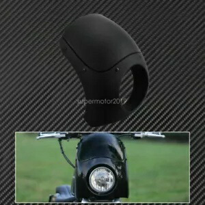 35-49mm マットブラックヘッドライトフェアリングフロントガラスハーレースポーツスター XL に適合 35-49mm Matte Black Headlight Fairing Windshield Fit For Harley Sportster XL 【並行輸入品】