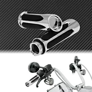 1 ペアクロームソフトタッチコンフォート 1 ''ハンドグリップスポーツスター XL ソフテイル ダイナに適合 1Pair Chrome Soft Touch Comfort 1'' Hand Grips Fit For Sportster XL Softail Dyna 【並行輸入品】