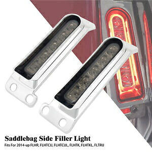 サドルバッグサイドフィラー赤色 LED ライト Somke レンズハーレーエレクトラロードグライド 14+ Saddlebag Side Filler Red LED Light Somke Lens For Harley Electra Road Glide 14+ 【並行輸入品】 39,325円
