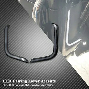 新しいフェアリング下部ターンシグナルランニング LED ライトフィットハーレーツーリング 06-13 New Fairing Lower Turn Signal Running LED Light Fit For Harley Touring 06-13 【並行輸入品】