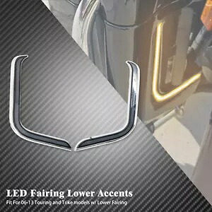 新しいフェアリング下部 LED ターンシグナルランニングライトハーレーツーリング 06-13 に適合 New Fairing Lower LED Turn Signal Running Light Fit For Harley Touring 06-13 【並行輸入品】