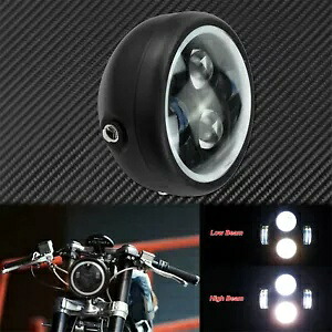 オートバイ6.5インチヘッドライトランプホワイトランニングローハイビームハーレーXL883用 Motorcycle 6.5\