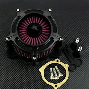 マットエアクリーナーレッドインテークフィルターハーレーツーリング 2000-07 ダイナソフテイルに適合 Matte Air Cleaner Red Intake Filter Fit For Harley Touring 2000-07 Dyna Softail 【並行輸入品】