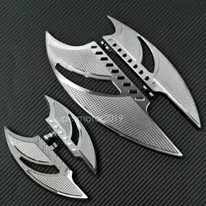 クロームドライバー + リアフロアボードフットレスト ハーレーツーリンググライドダイナに適合 Chrome Driver + Rear Floor Boards Foot Rests Fit For Harley Touring Glide Dyna 【並行輸入品】