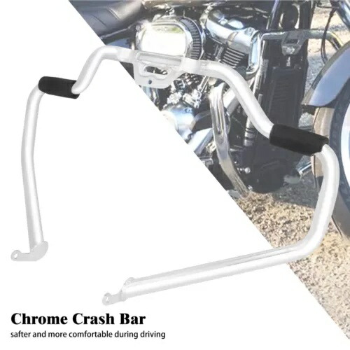 クローム口ひげエンジンガードクラッシュバーハーレーソフテイルブレイクアウトファットボーイ18-22用 Chrome Mustache Engine Guard Crash Bar For Harley Softail Breakout Fat Boy 18-22 【並行輸入品】