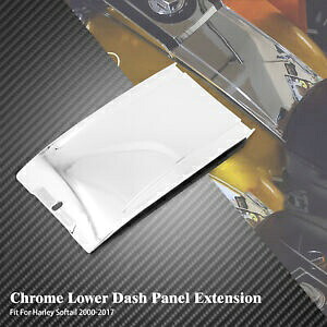 クローム下部ダッシュパネル延長カバーハーレーソフテイルファットボーイ2000-2017に適合 Chrome Lower Dash Panel Extension Cover Fit For Harley Softail Fatboy 2000-2017 【並行輸入品】