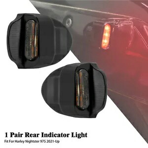 ブラックリアインジケーターターンシグナルLEDライトはハーレースポーツスターナイトスターに適合 Black Rear Indicator Turn Signal LED Light Fits For Harley Sportster Nightster 【並行輸入品】