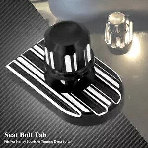 1/4-20 ストライプシートボルトタップキャップ + ネジフィットハーレーツーリングソフテイル 1997-2020 1/4-20 Stripe Seat Bolt Tap Cap + Screw Fit For Harley Touring Softail 1997-2020 【並行輸入品】