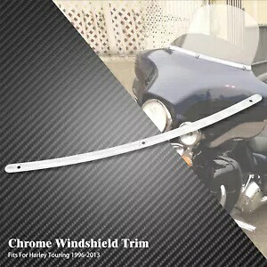 CNC クローム フロントガラス トリム フェアリング ツーリング ストリート エレクトラグライド 1996-13 に適合 CNC Chrome Windshield Trim Fairing Fit For Touring Street Electra Glide 1996-13 【並行輸入品】