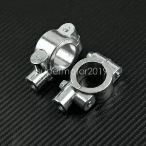 オートバイハンドルバーミラーアダプタークランプマウントブラケット 8 ミリメートルネジ 25 ミリメートルシルバー Motorcycle Handlebar Mirror Adaptor Clamp Mount Bracket 8mm Thread 25mm Silver 【並行輸入品】