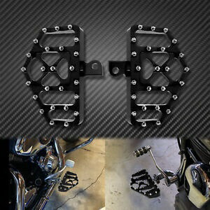 MX スタイル ブラック リア フットペグ フロアボード ハーレー スポーツスター ツーリング ダイナに適合 MX Style Black Rear Foot Peg Floorboard Fit For Harley Sportster Touring Dyna 【並行輸入品】