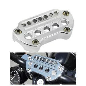 インジケーターハンドルバーライザートップクランプクロームカバーハーレースポーツスターダイナに適合 Indicator Handlebar Riser Top Clamp Chrome Cover Fits For Harley Sportster Dyna 【並行輸入品】