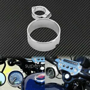 クロームサイドスピードメーター再配置マウントブラケットハーレーダイナスーパーグライドに適合 Chrome Side Speedometer Relocation Mount Bracket Fit For Harley Dyna Super Glide 【並行輸入品】