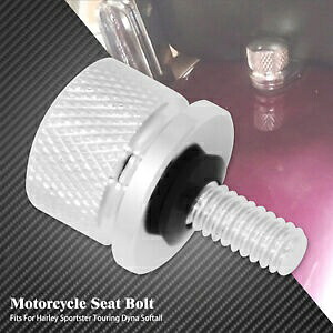 CNC アルミ後部シートラッククロームローレットボルトフェンダーネジほとんどのハーレーに適合 CNC Aluminum Rear Seat Rack Chrome Knurled Bolt Fender Screw Fit For Most Harley 【並行輸入品】