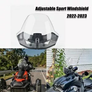 Can-Am ライカー ラリー 900 エース 2023 スポーツ フロントガラス調整可能クリア For Can-Am Ryker Rally 900 ACE 2023 Sport Windshield Adjustable Clear 【並行輸入品】